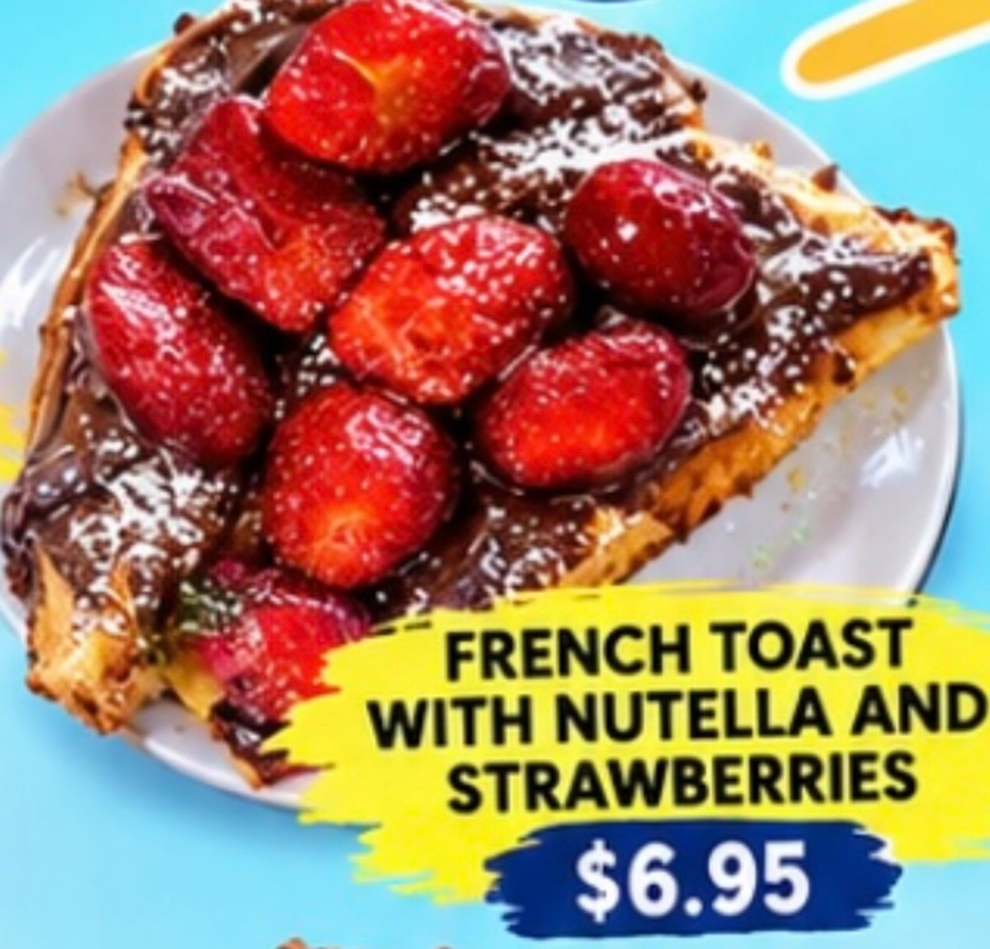 French Toast W/nuttella&stawberries
