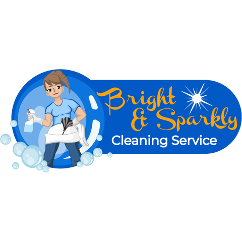 Bright &amp; Sparkly Cleaning Service Logo