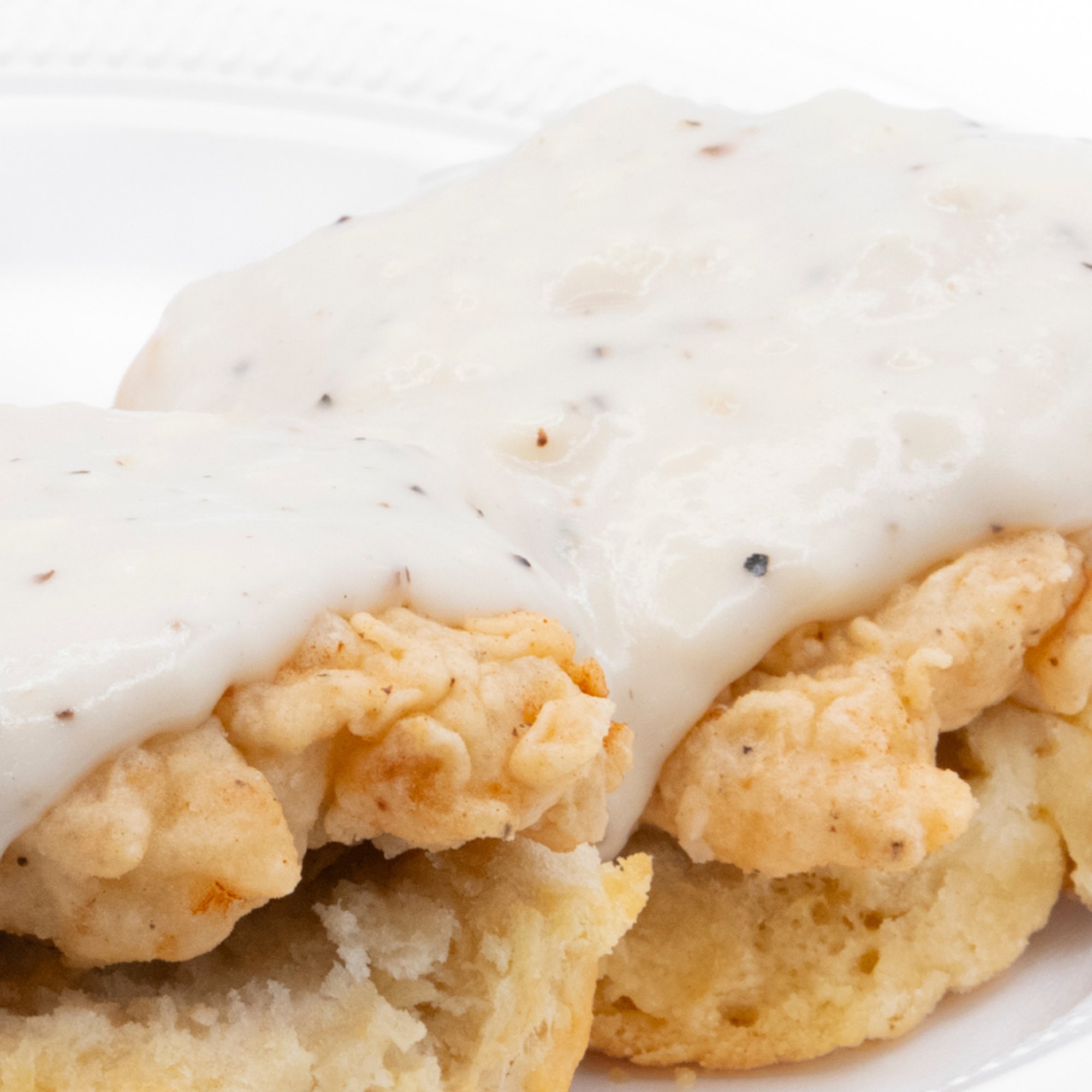 Open Face Chicken and Biscuit