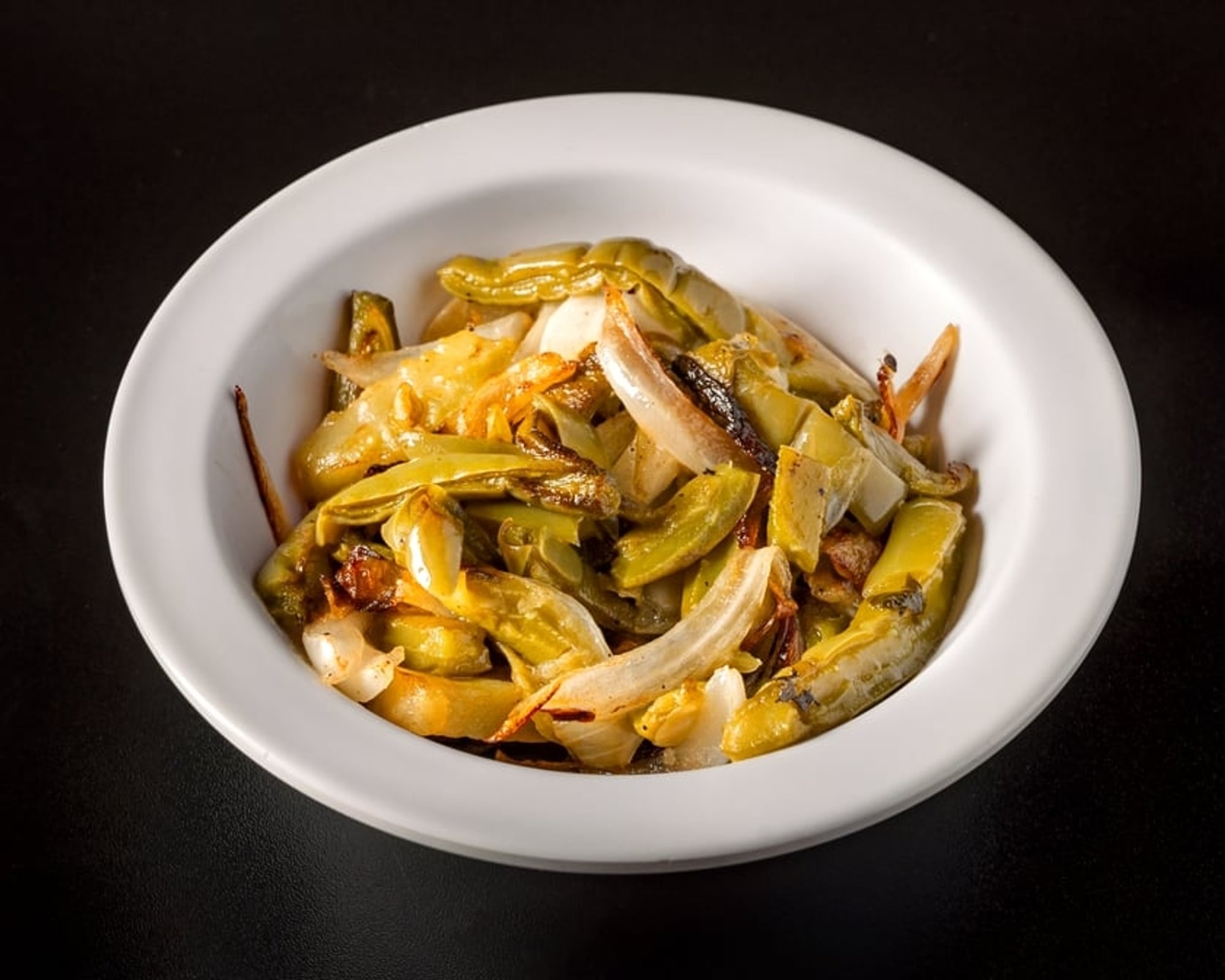 Grilled Onion & Nopales (Cactus)