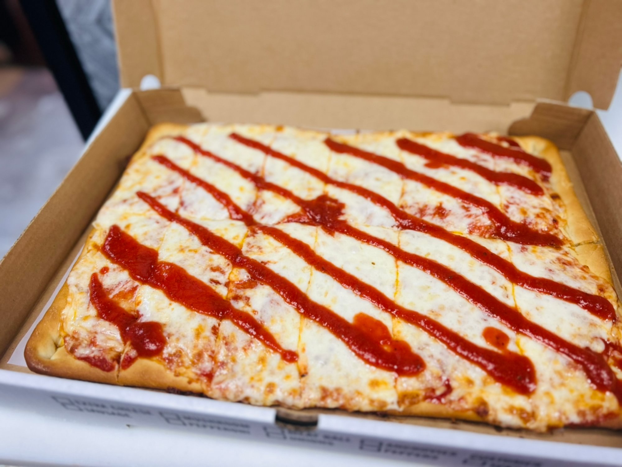 Square Sweet Sauce Pizza