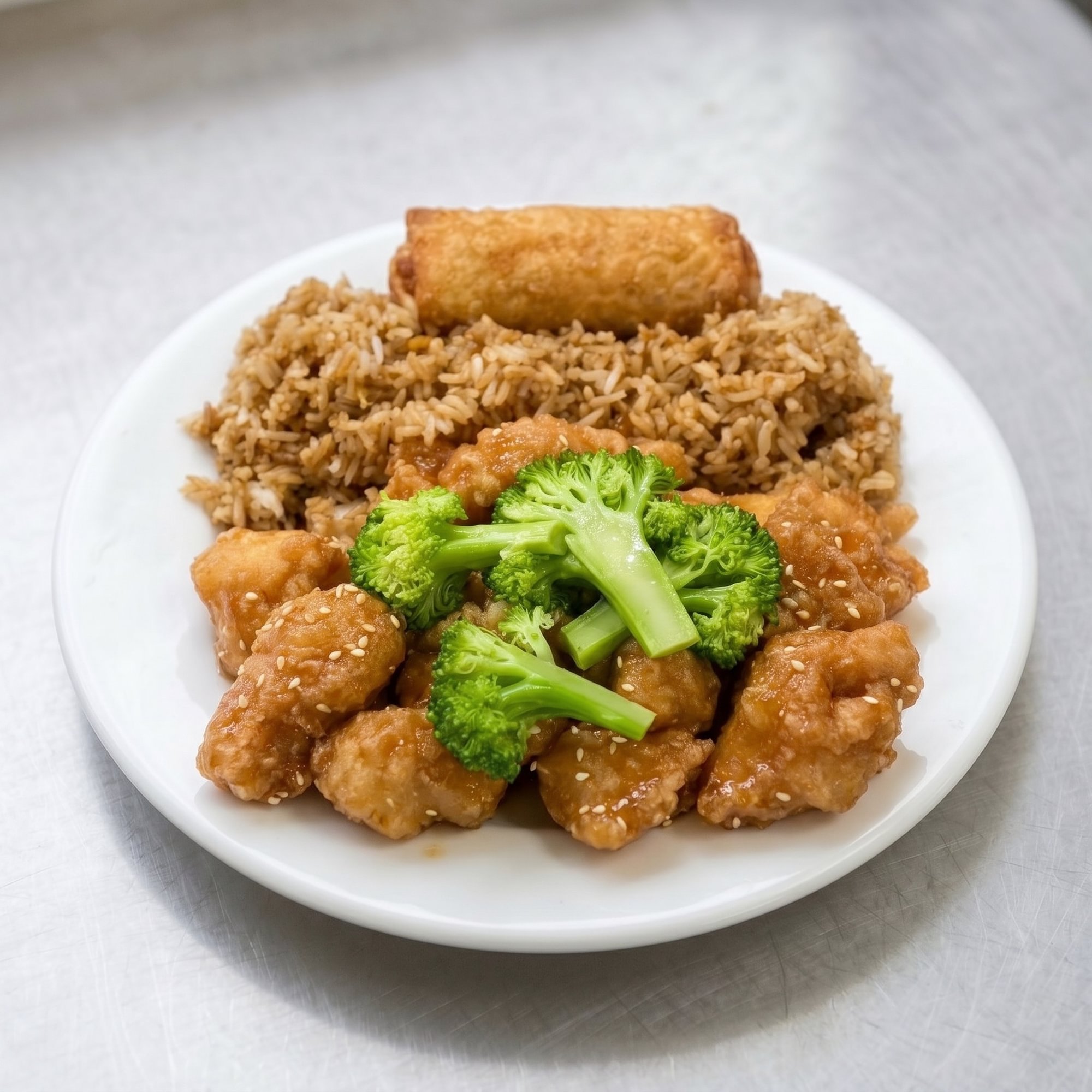Sesame Chicken or Beef Combination Dinners