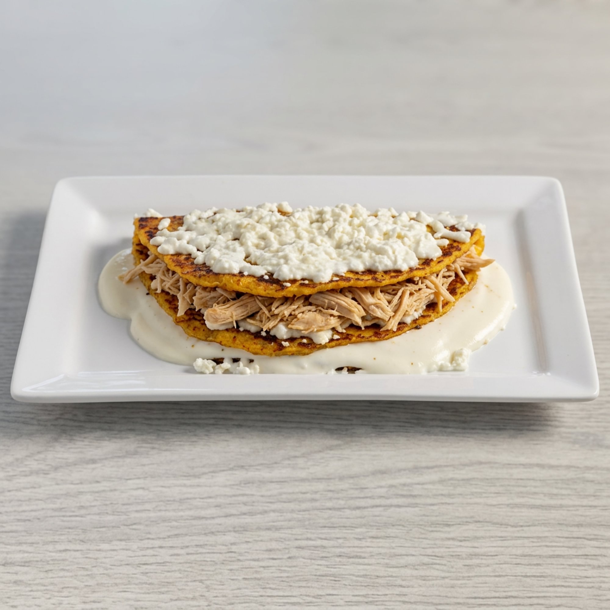 Cachapa de Pollo (Shredded Chicken Corn Pancake)