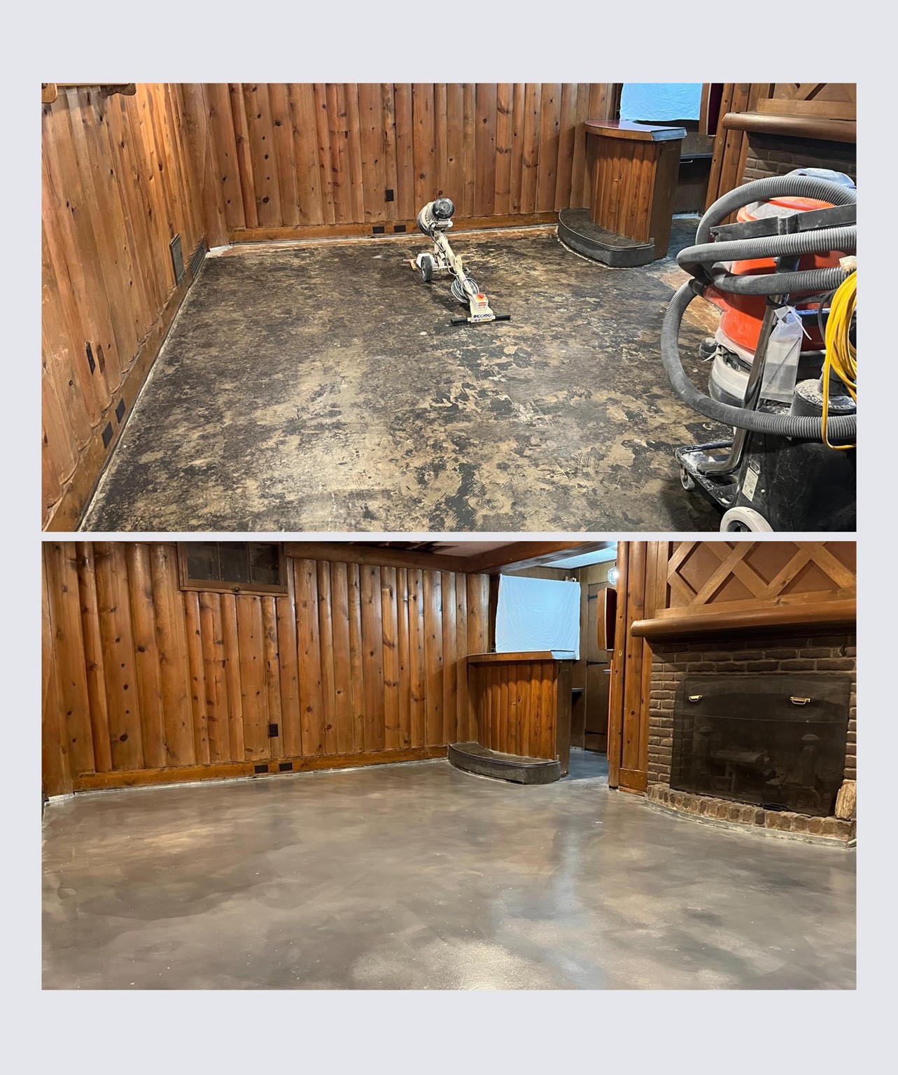 Basement Stained Concrete in Des Moines