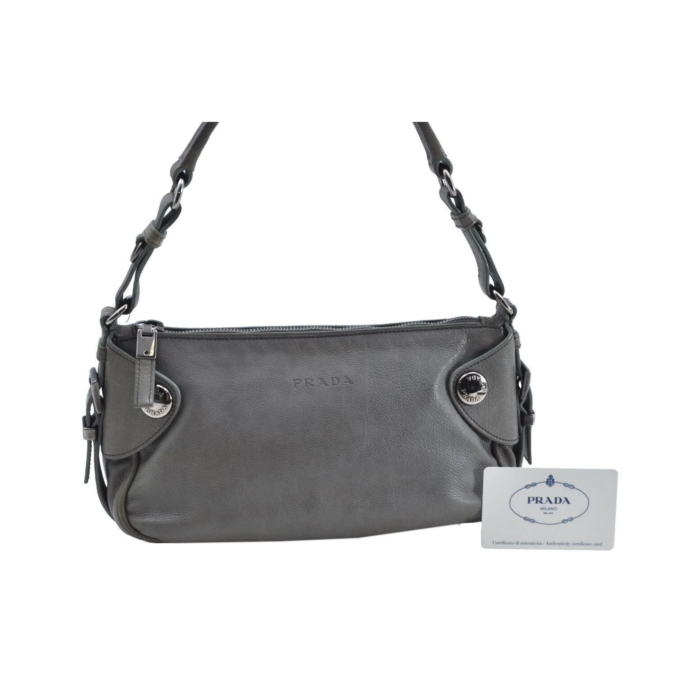 Prada Buffalo Snaps Shoulder Bag
