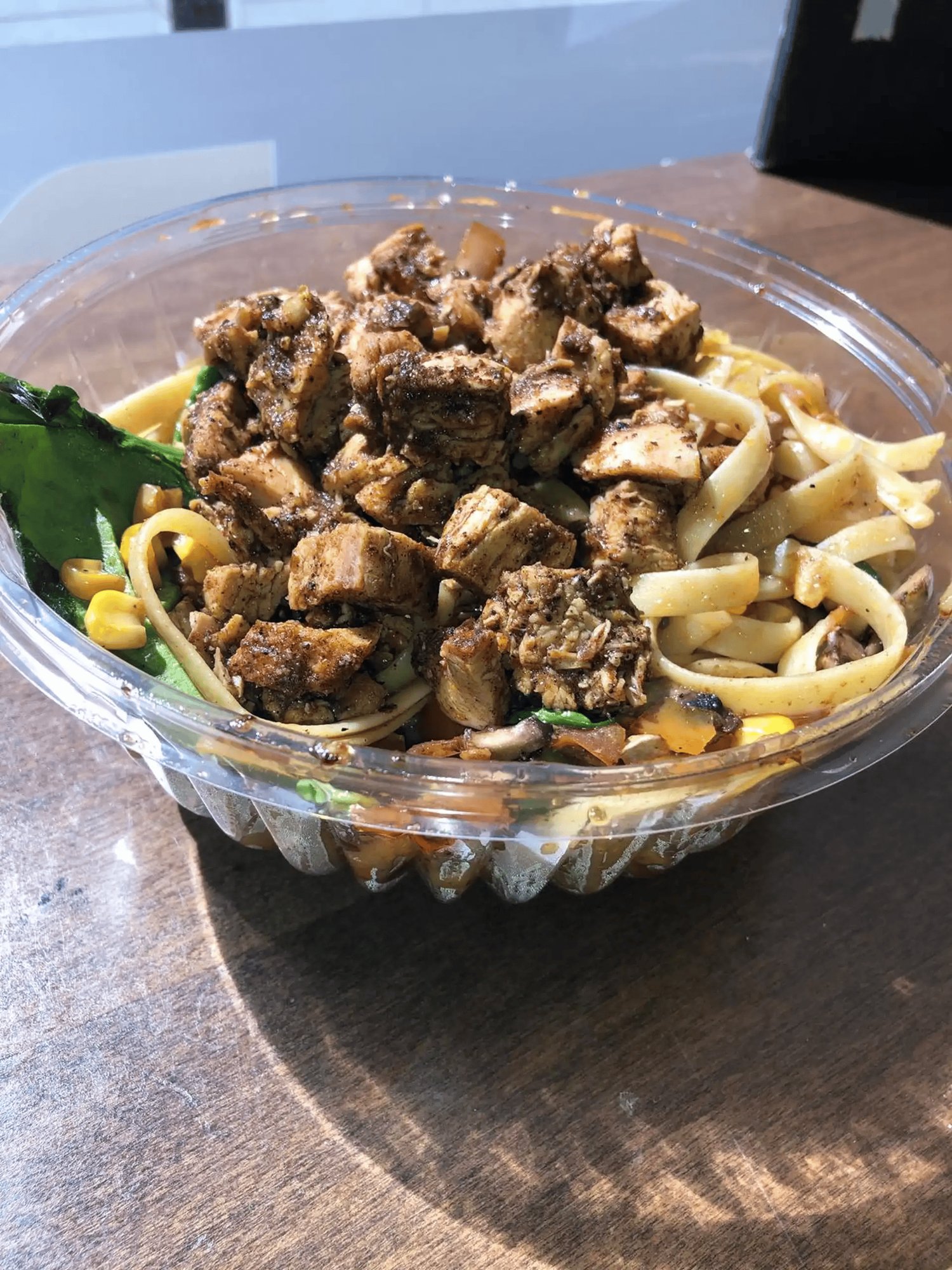 Cajun Tofu Fettuccine Alfredo Pasta