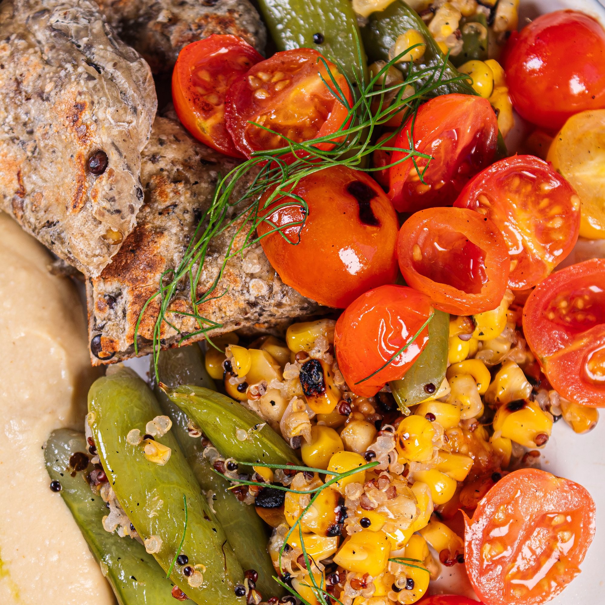 Roasted Summer Vegetables & Hummus (take out)