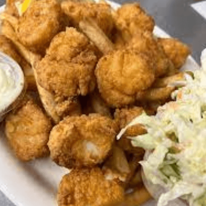 Fried Scallops & Haddock