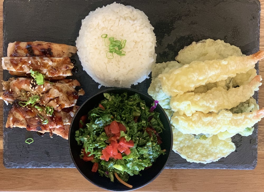 Tempura and Chicken Combo Plate