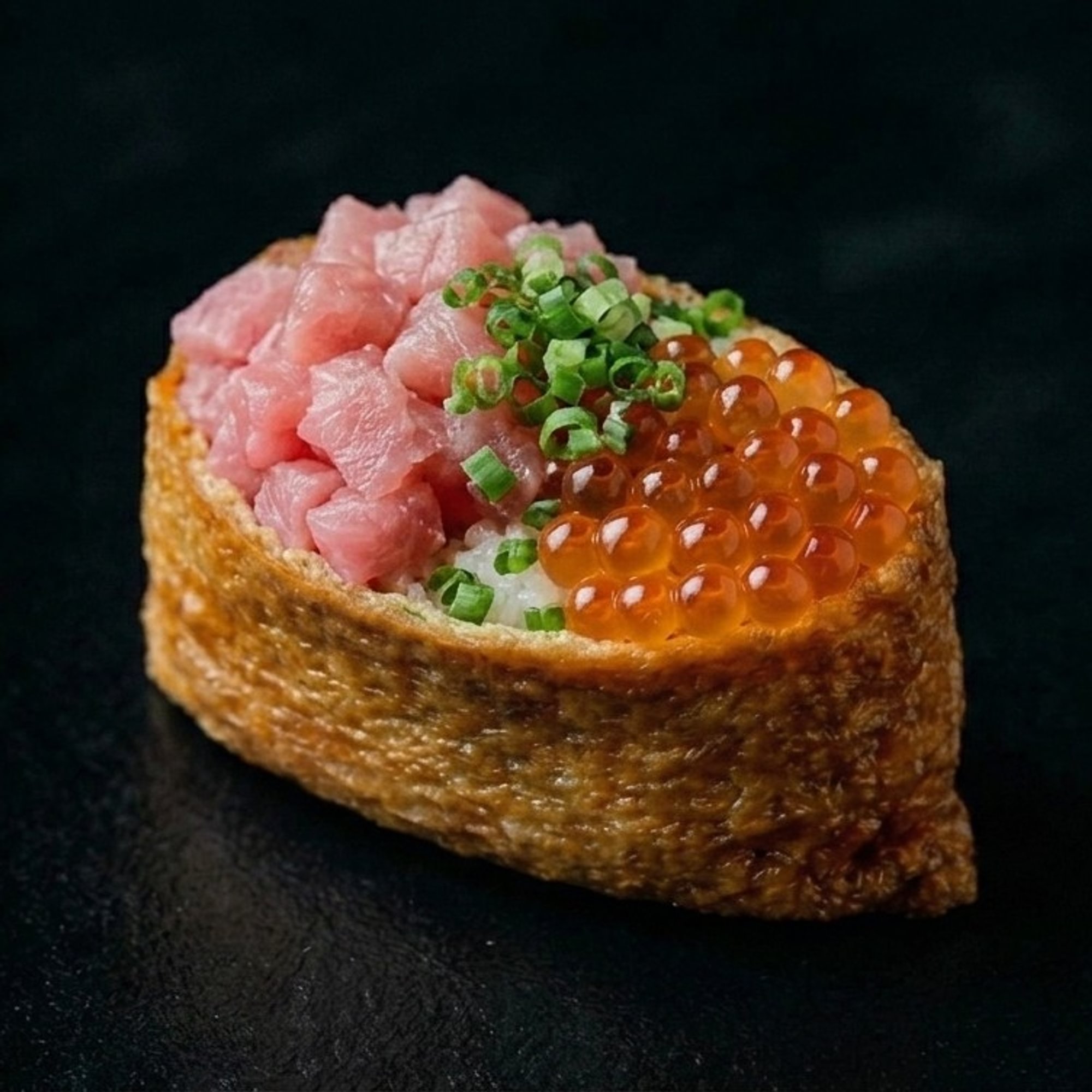 Spicy Tuna Ikura Scallion Inari