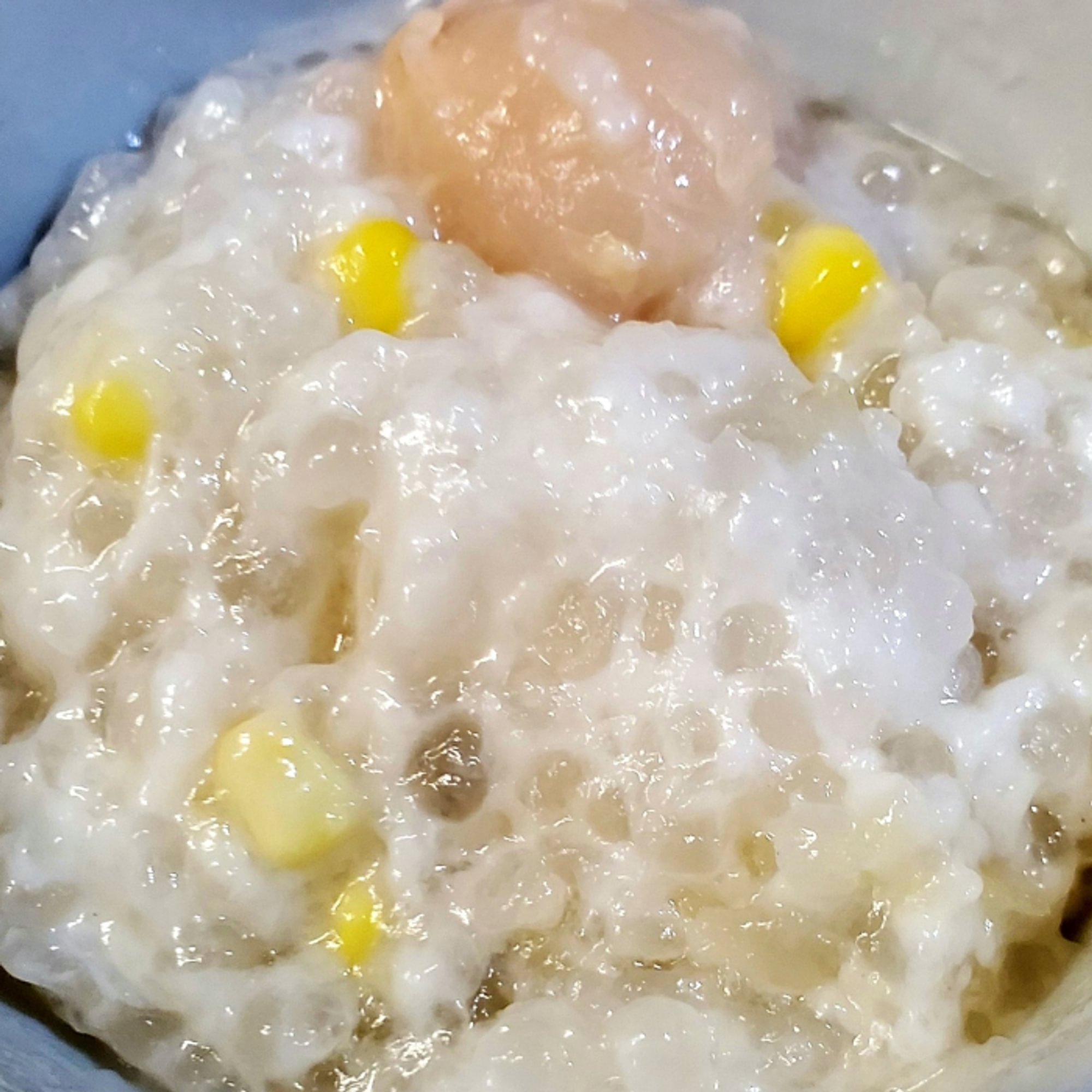 Tapioca pudding with Lychee & Sweet Corn