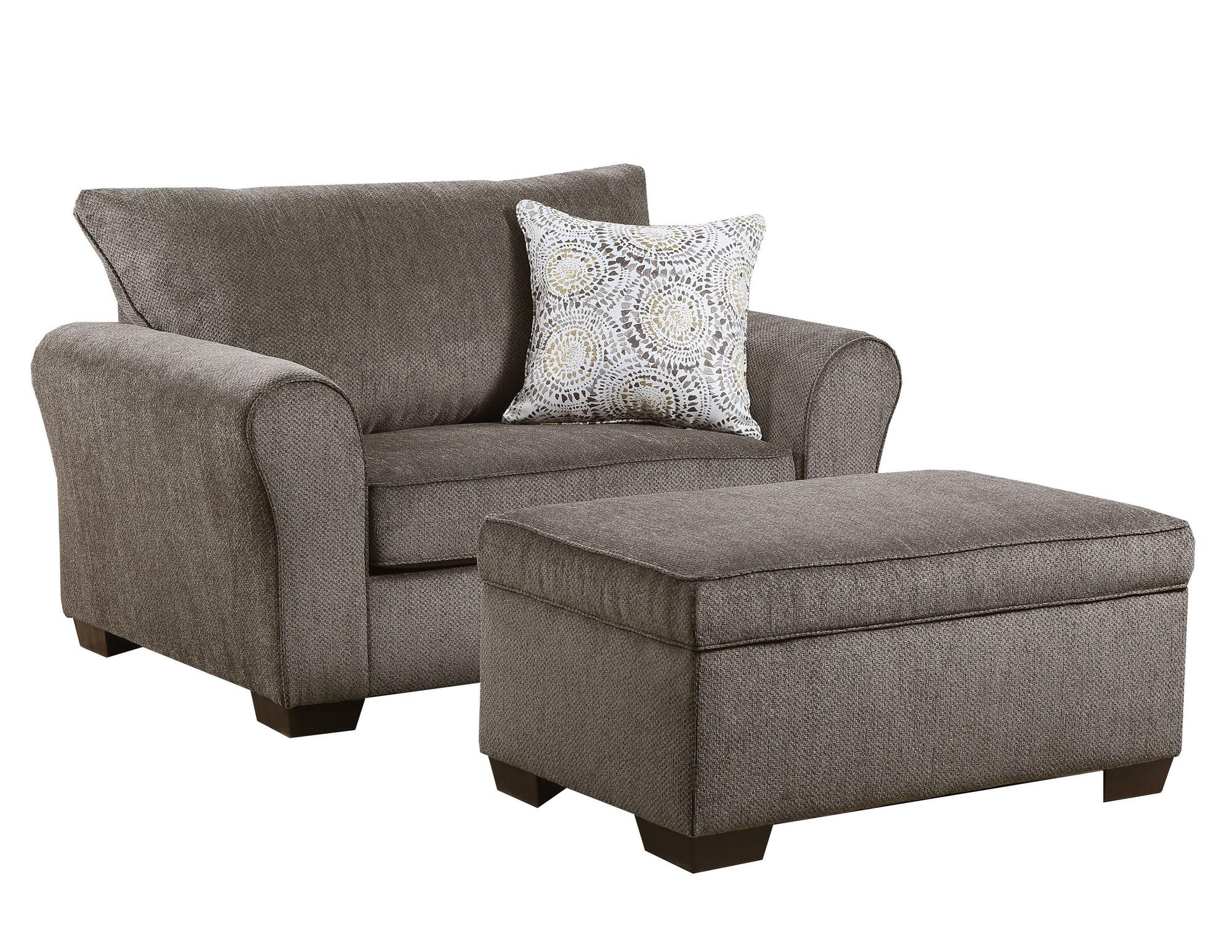 2 - Piece Harlow Ash XL Chair & Ottoman Set