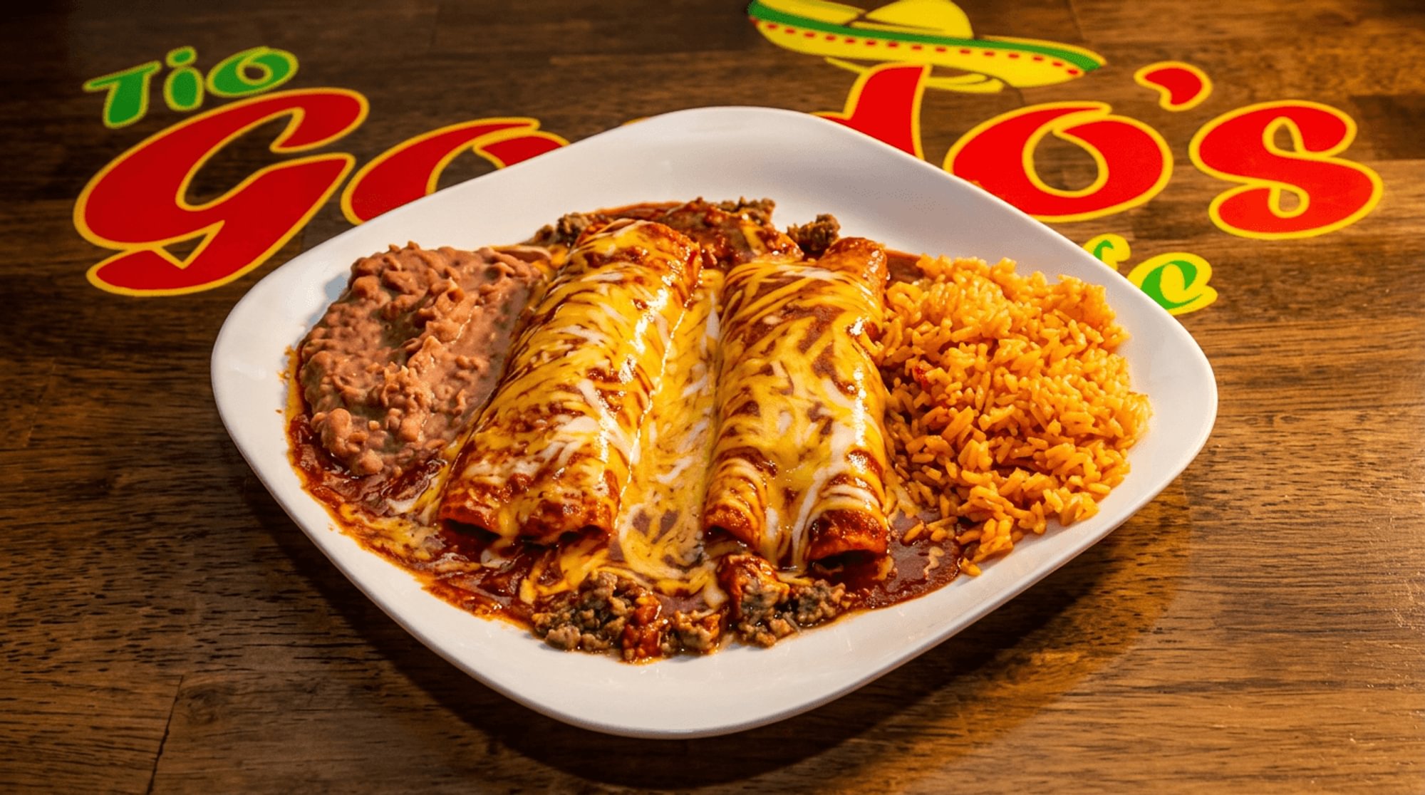 Ground Beef Enchilada Plate