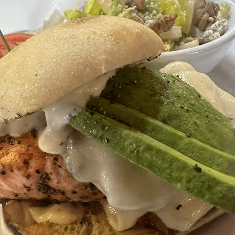 Salmon sandwich brunch