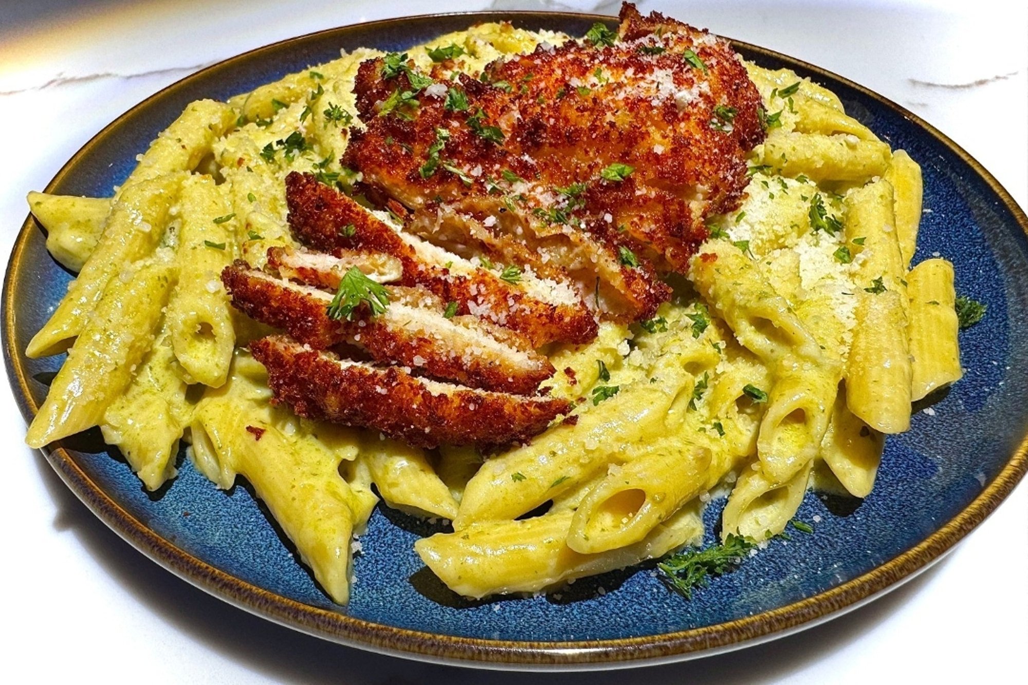 Penne Pesto Alfredo Pasta