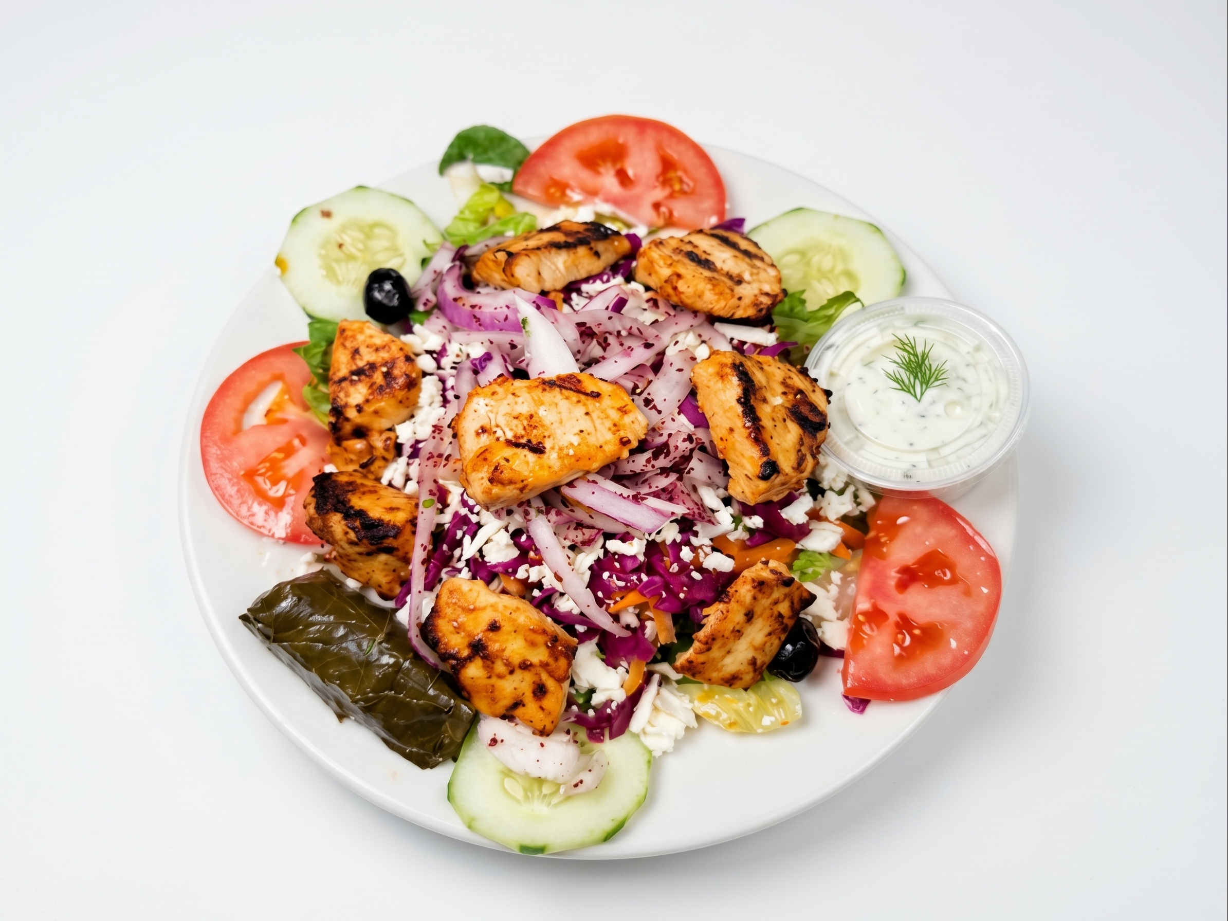 SM Greek Salad w/ Ch. Shish