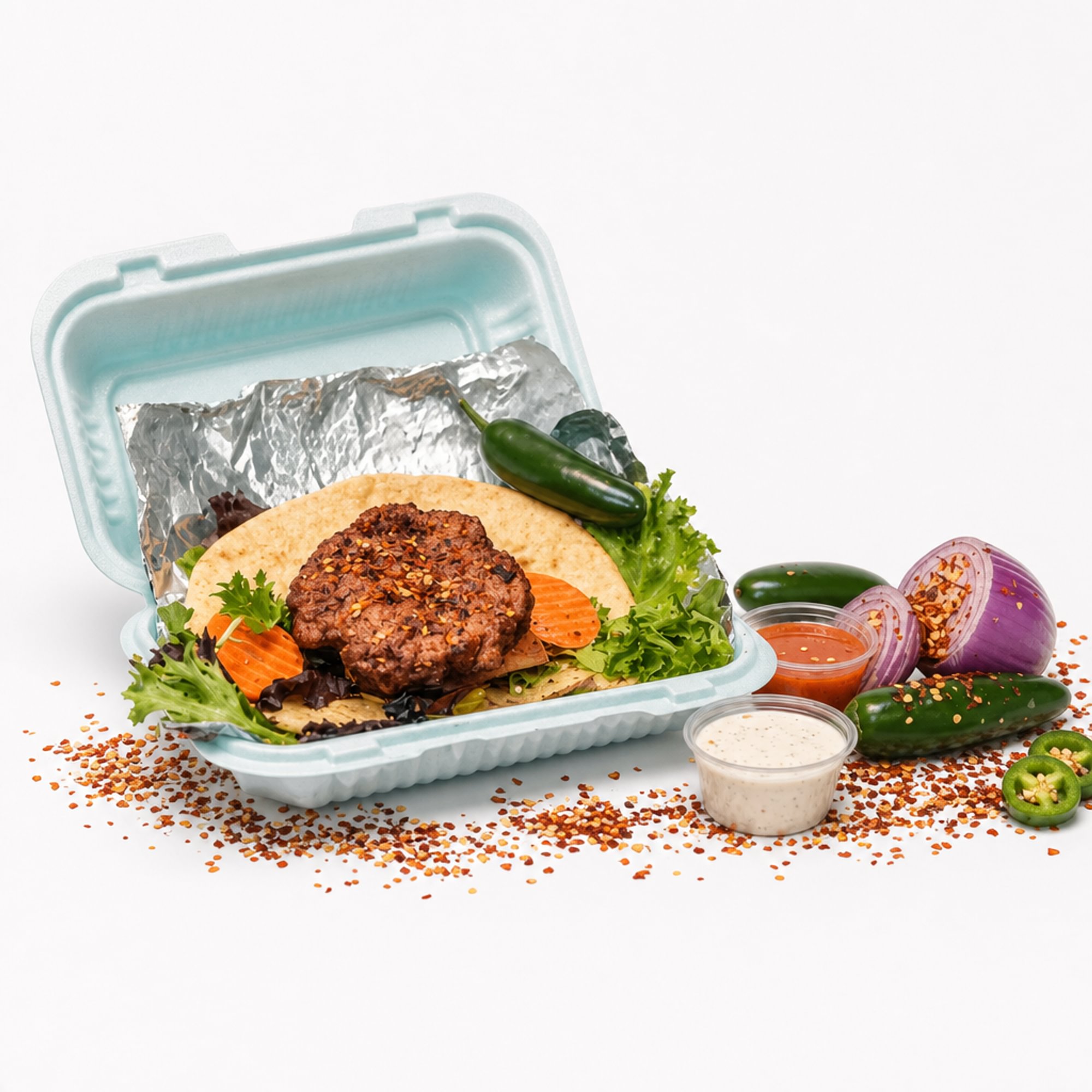 Chapli Kabab on Pita