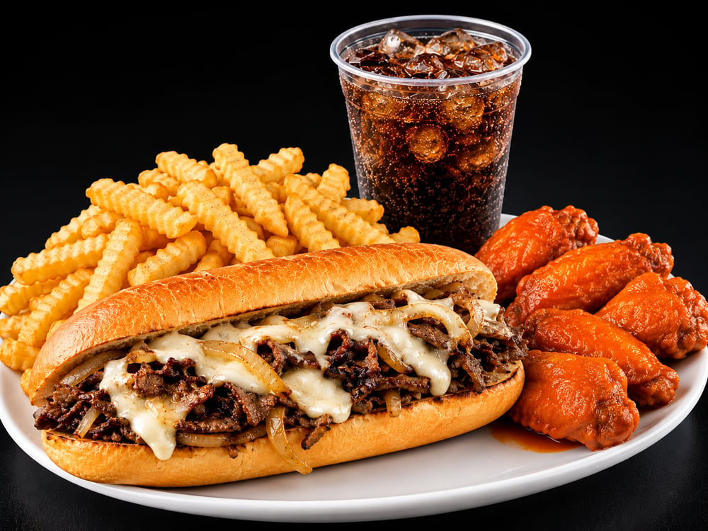 Philly + 5 Wings Combo