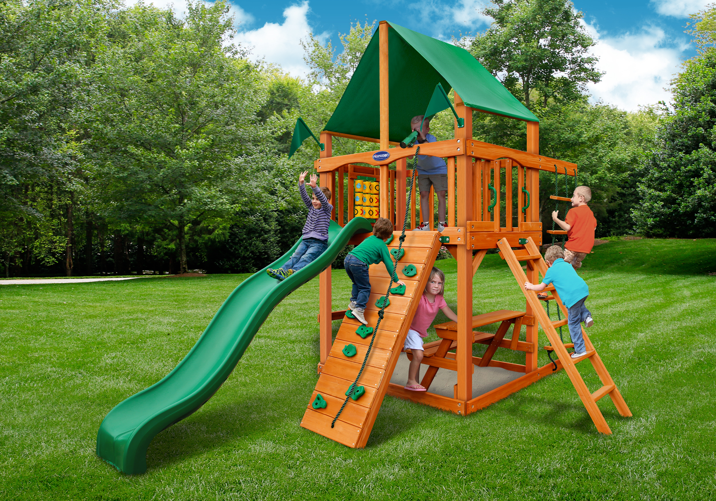 Horizon Tower w/ Classic Green Vinyl Canopy
