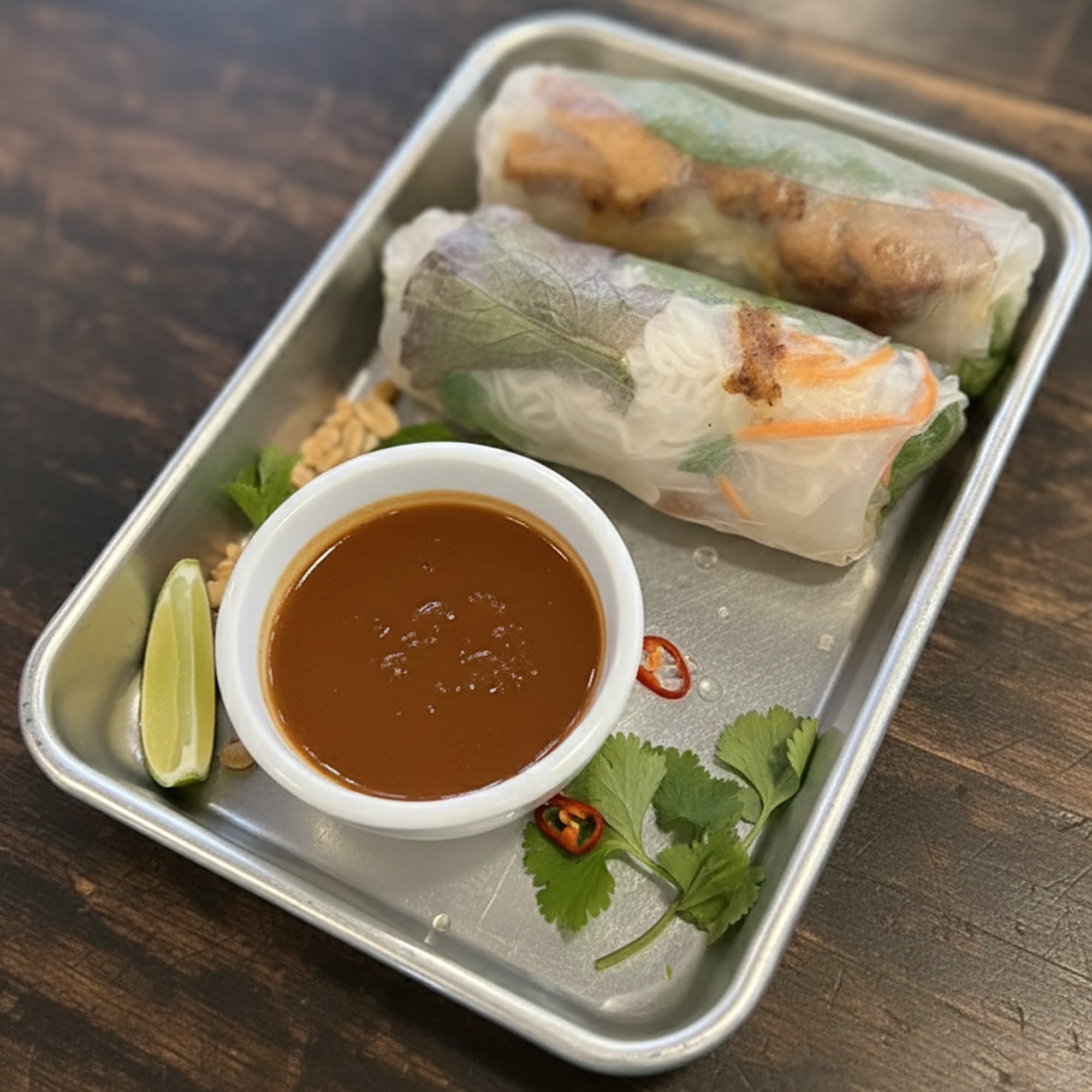 A1. SPRING ROLLS - SHRIMP (2) (goi con tom)
