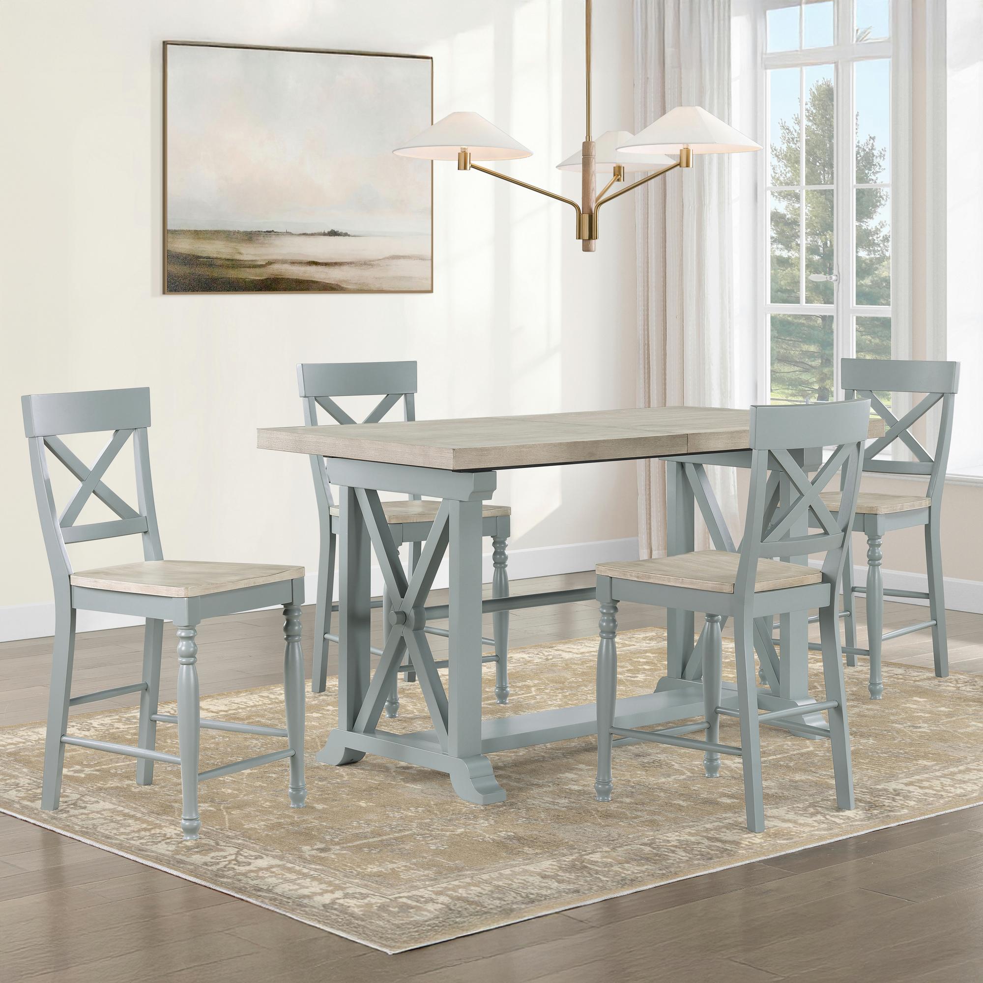 5-Piece Darcy Counter Height Dining Set - Green