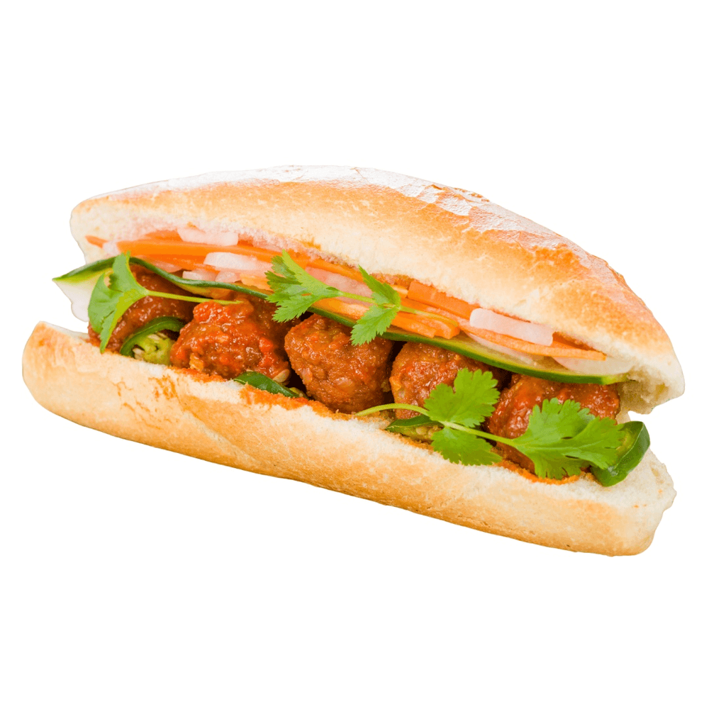 B8. Banh Mi Xiu Mai (Meatballs)