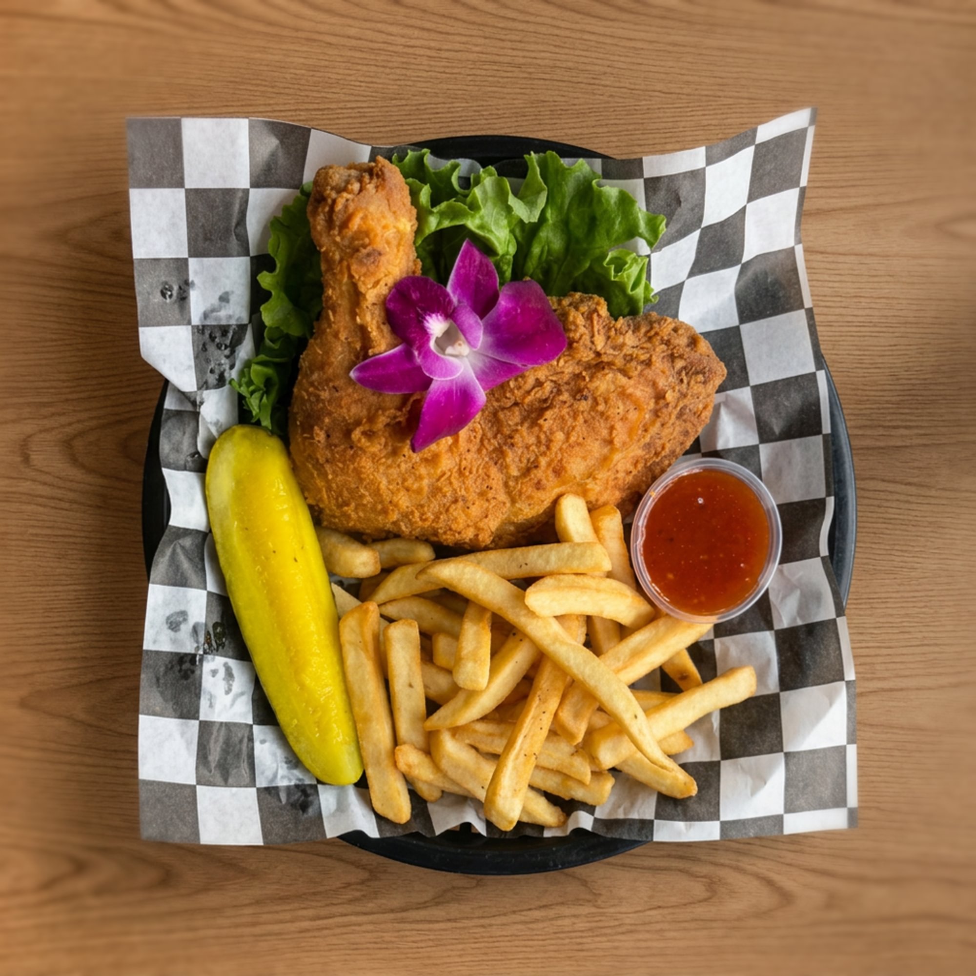 Fried Leg Quarter Sandwich