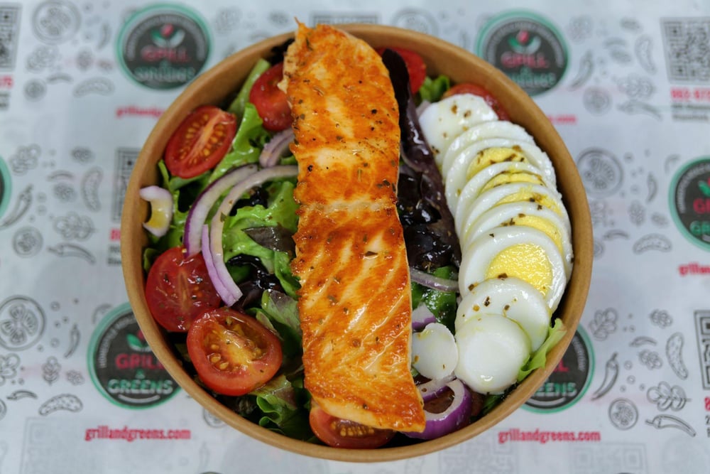 Grilled Salmon w/ Rice or House Salad