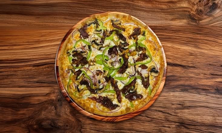 Large Steak Bomb Pizza 14 (Greek Style)