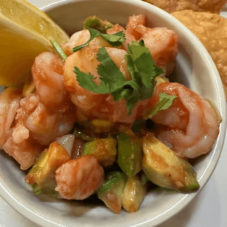 Prawn & avocado cocktail dinner