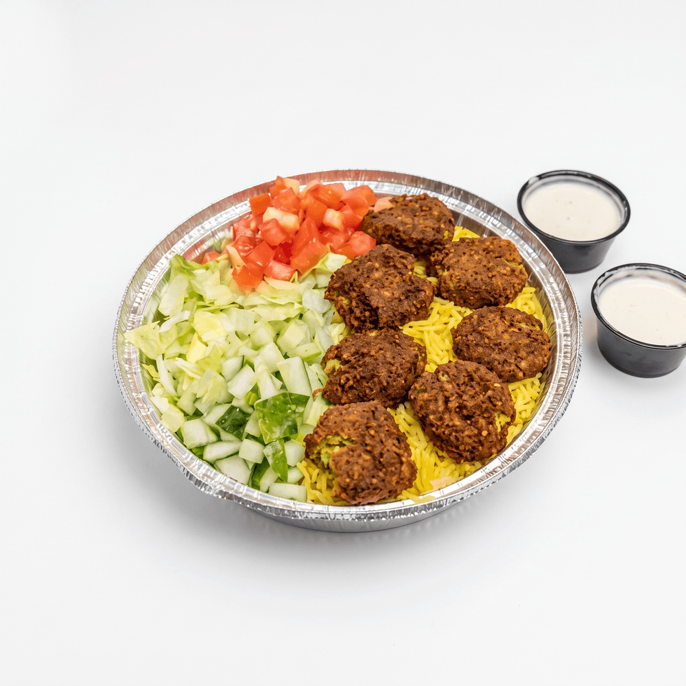 Falafel Over Rice Plate