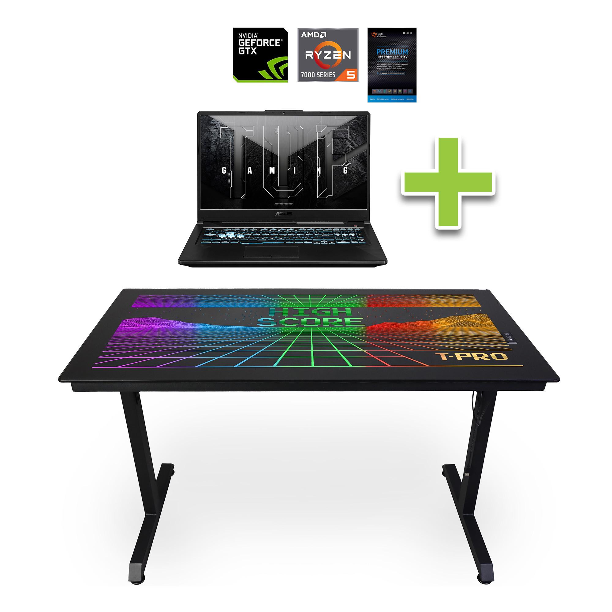 Gaming Desk  & 17"  ASUS Laptop