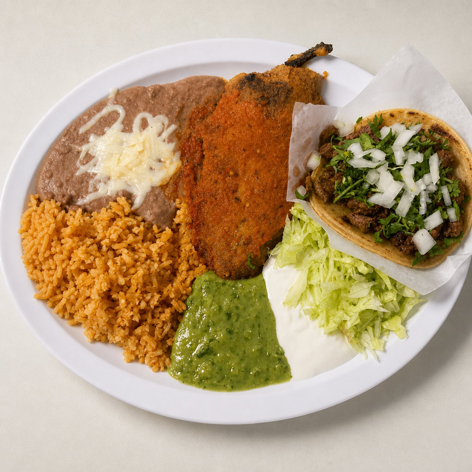 #2 Chile Relleno & Taco Combo