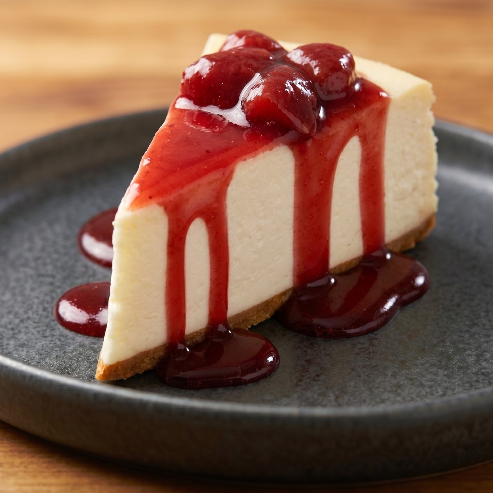 Strawberry Lace Cheesecake