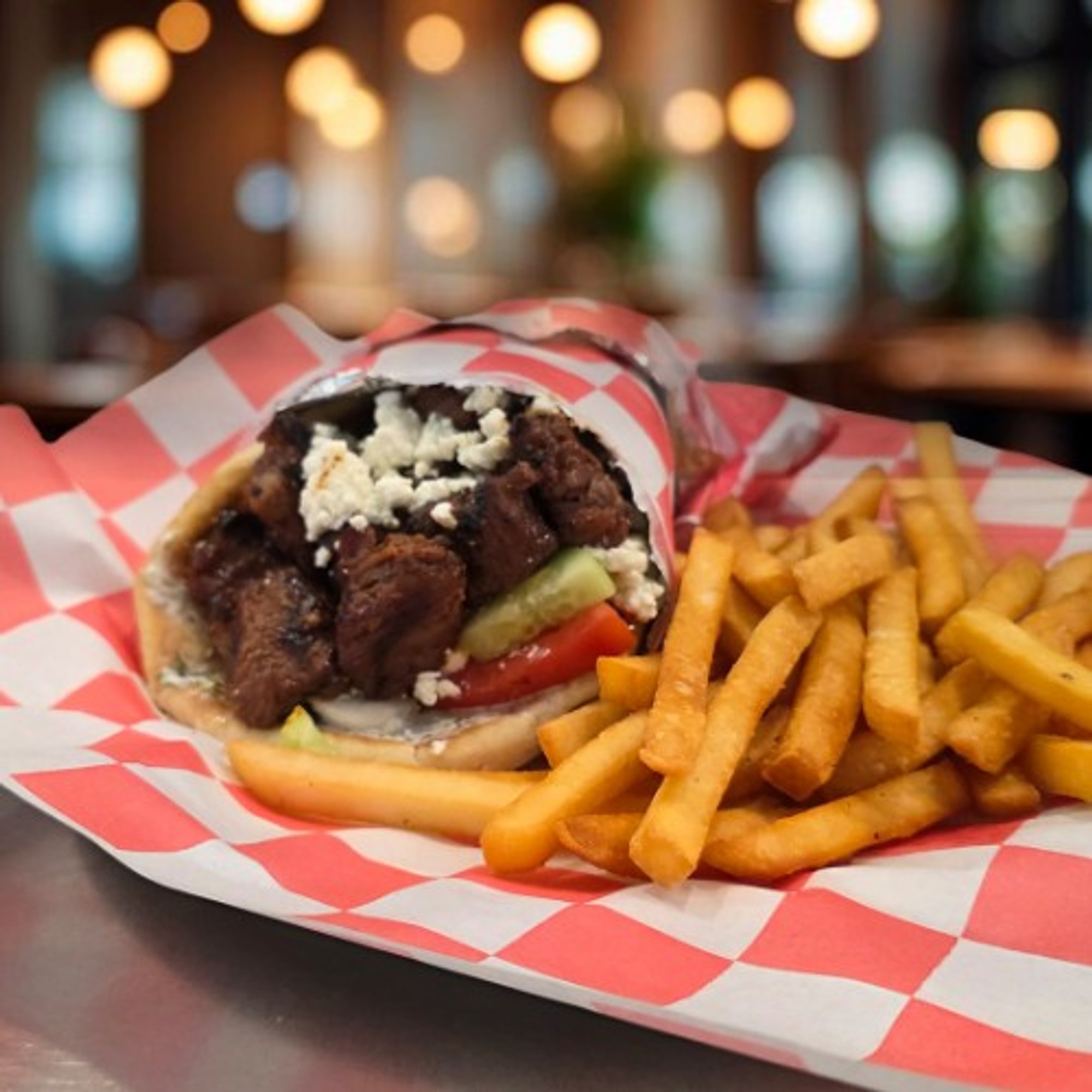 Greek Pita Wrap With Beef