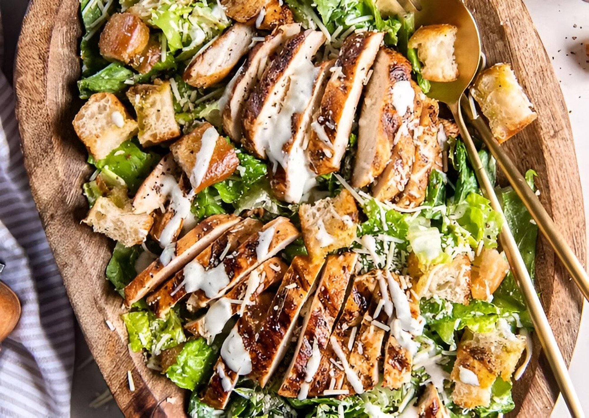 Grill chicken Caesar salad