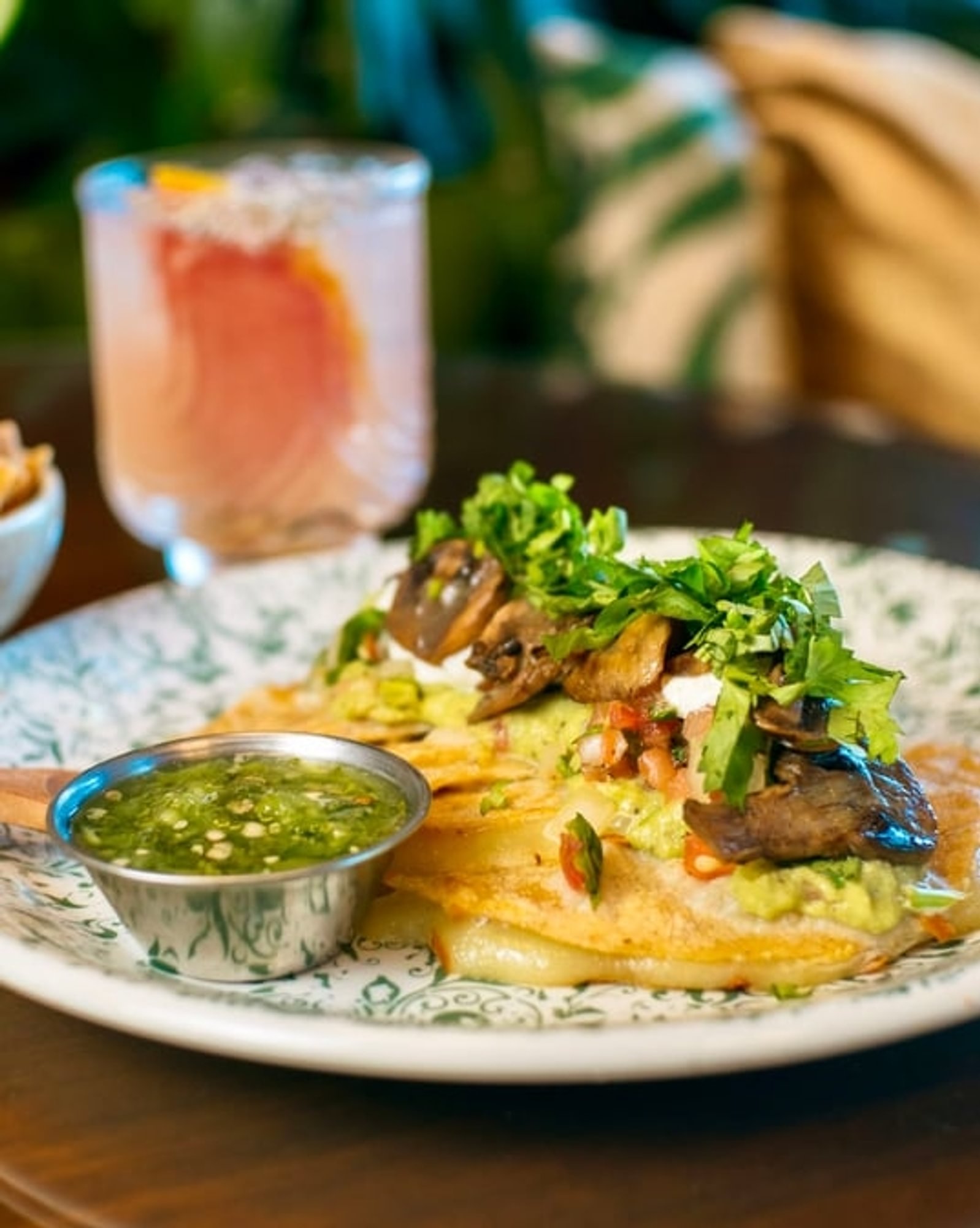 Mushroom quesadilla