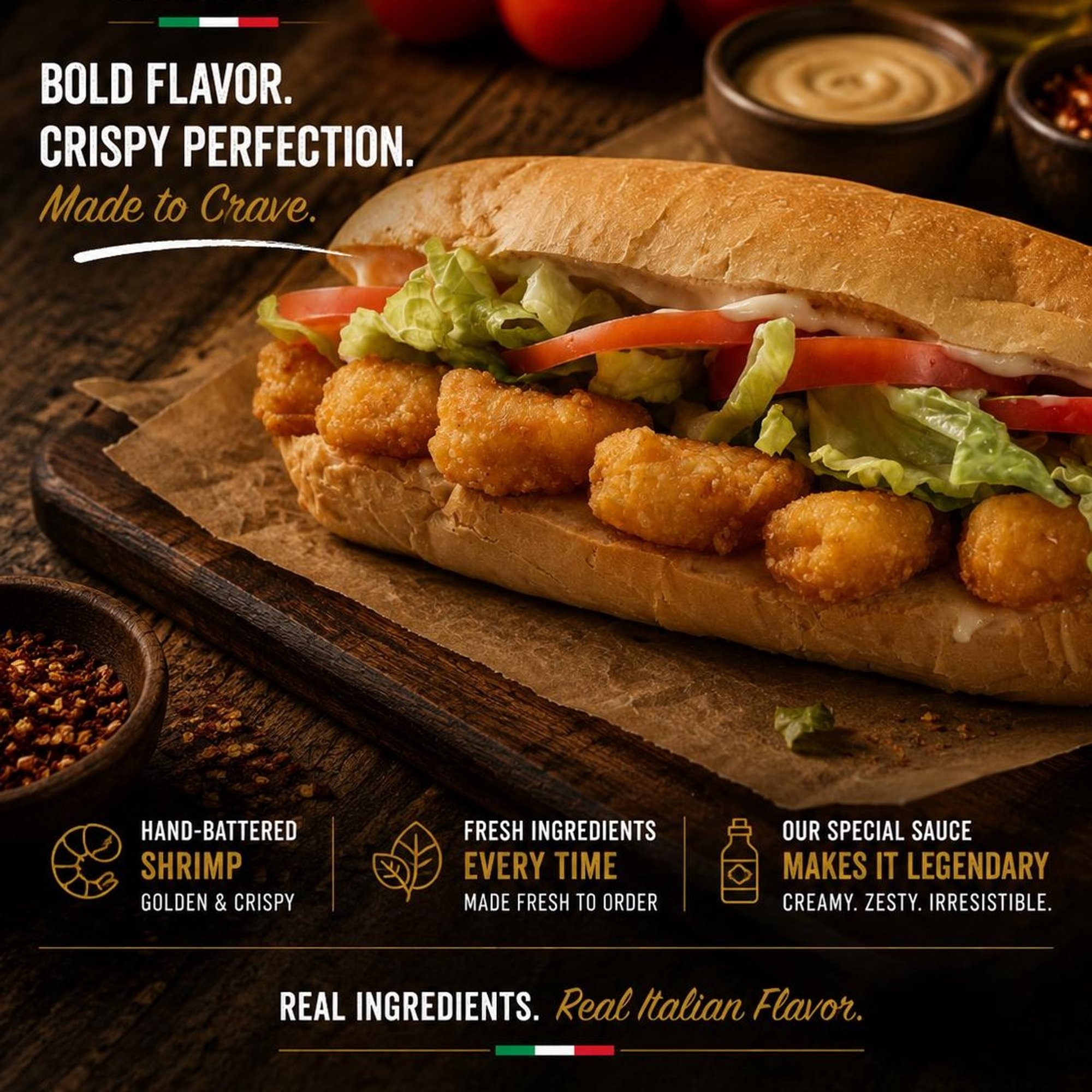 NEW Crispy Shrimp Italiano