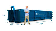 A 20 yard dumpster is a mid-size container and the most commonly rented due to its versatility. This size dumpster is suitable for a variety of projects, including roofing and big landscaping jobs. A 20 yard dumpster is a mid-size container and the most commonly rented due to its versatility. This size dumpster is suitable for a variety of projects, including roofing and big landscaping jobs.