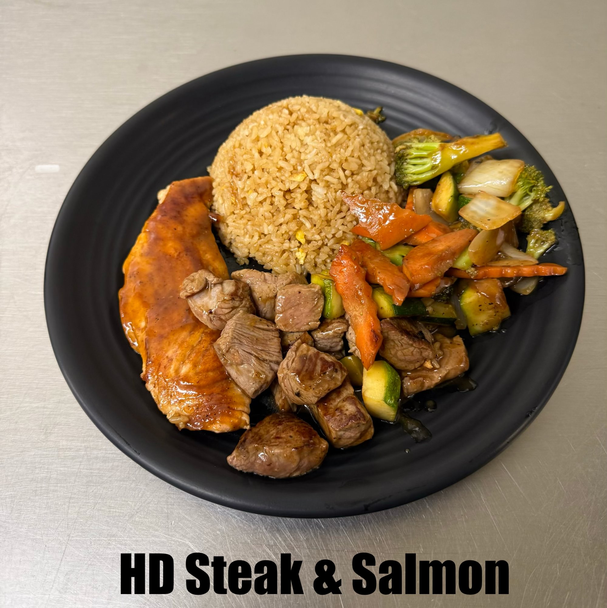 HD17. Hibachi Steak & Salmon