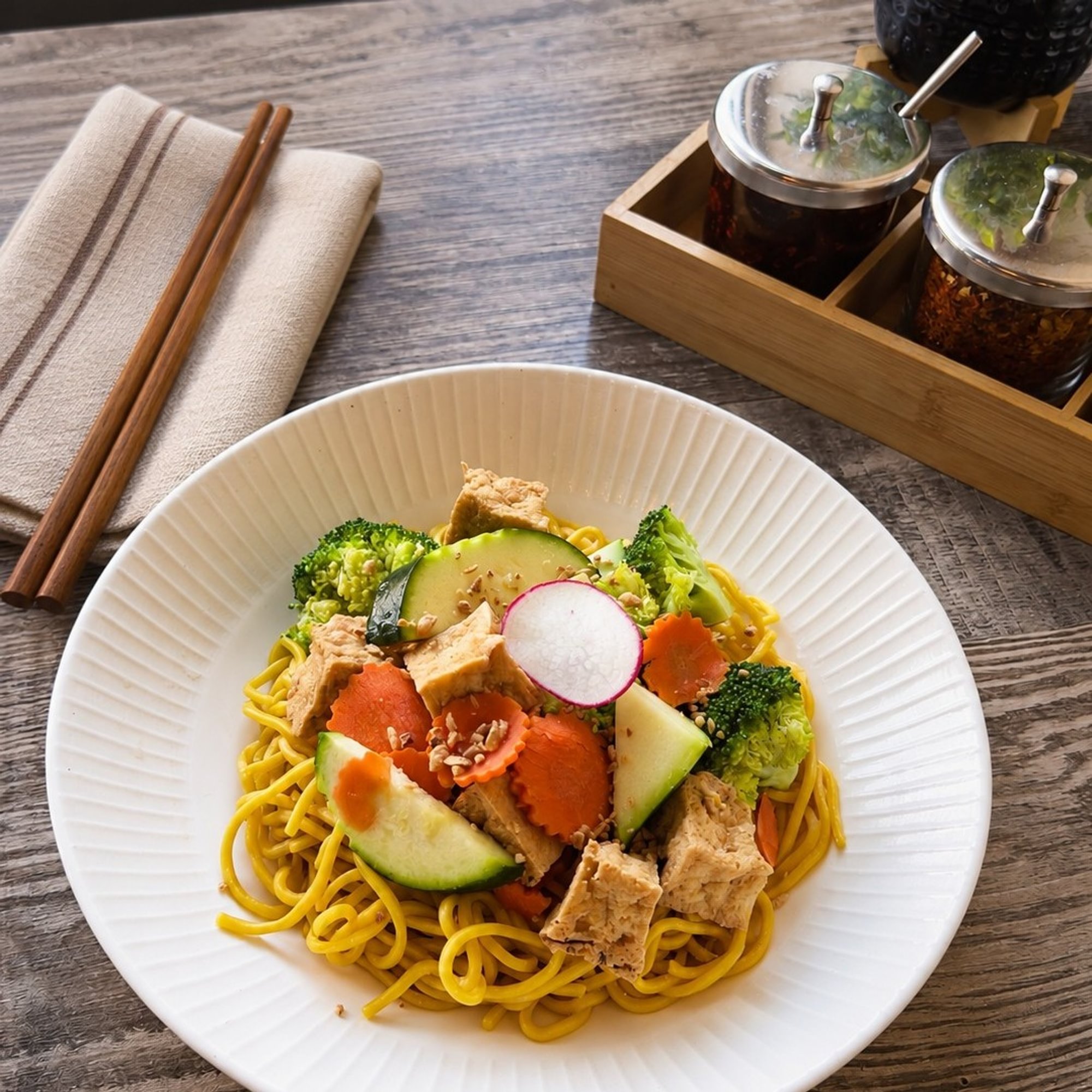 Garlic Noodles Tofu & Vegi
