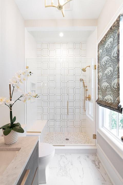 We love everything about this gorgeous powder room. We worked with designer Dana Mole Flynn on this job.