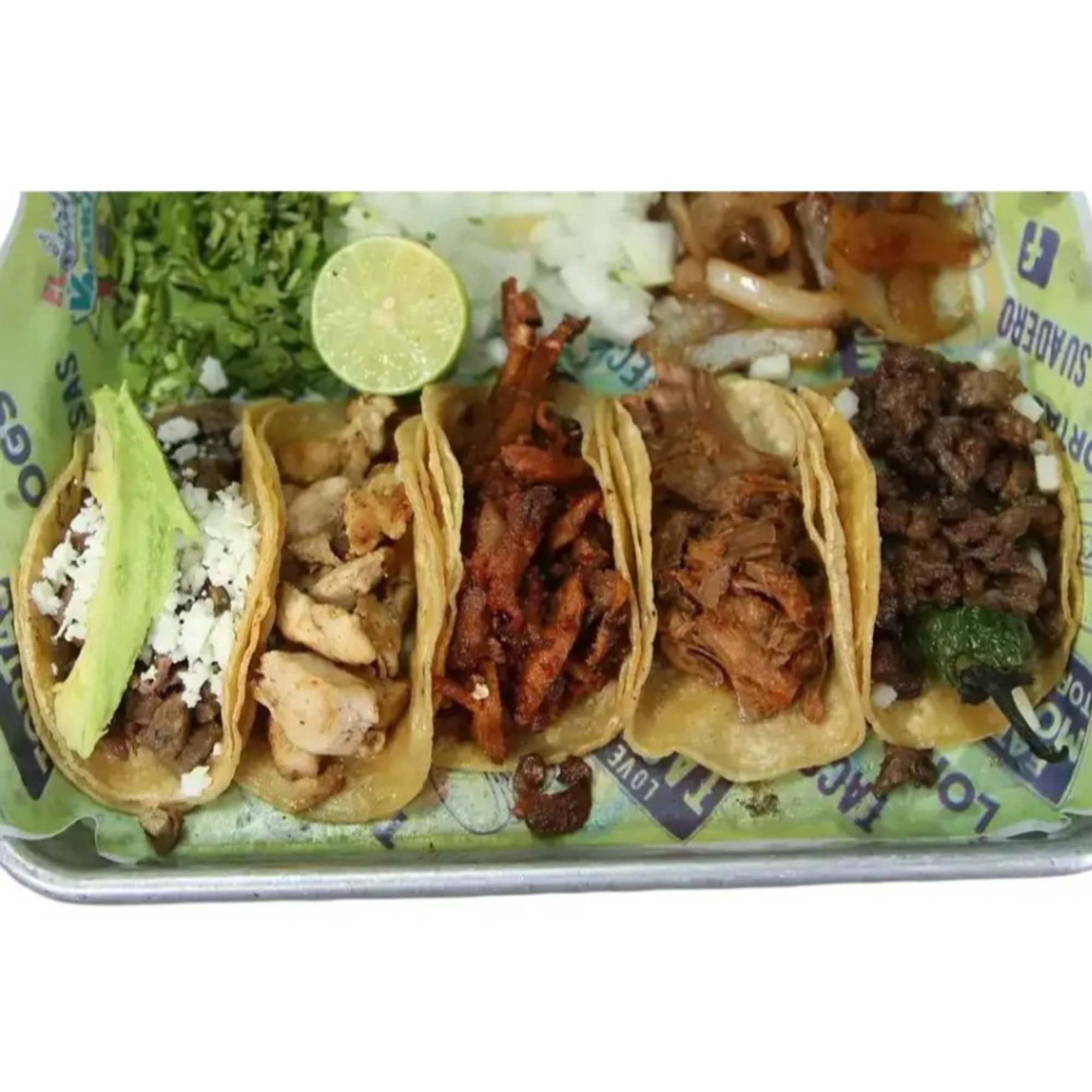 Tacos Surtidos (Assorted Meat Tacos) - (5) Corn Tortillas