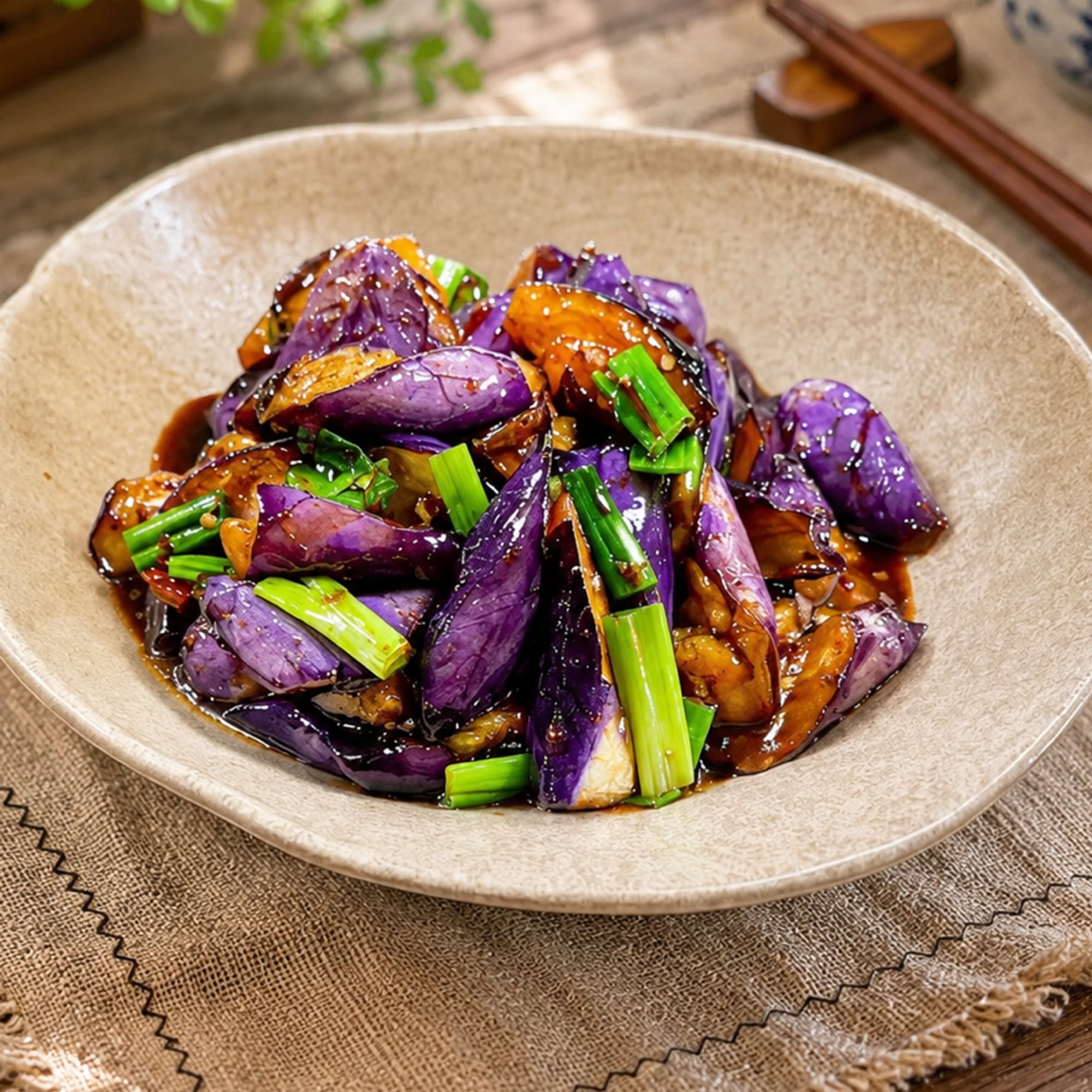 Eggplant with Hot Garlic Sauce / 鱼香茄子