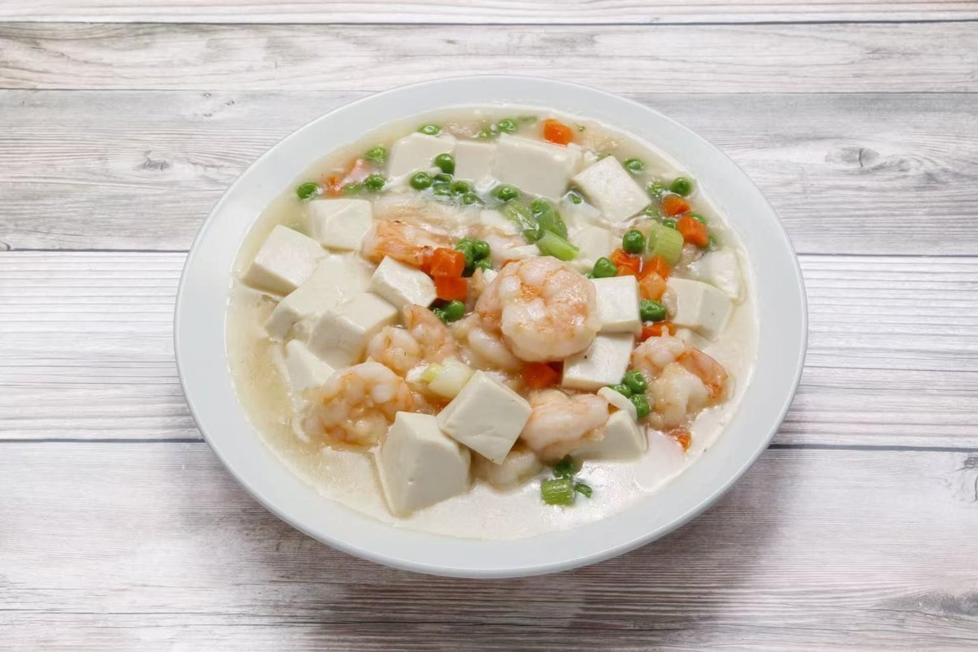 Shrimp with bean curd (lunch) / 虾仁豆腐（午）