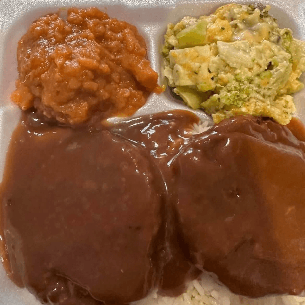 Smothered Hamburger Steaks with 3 Sides