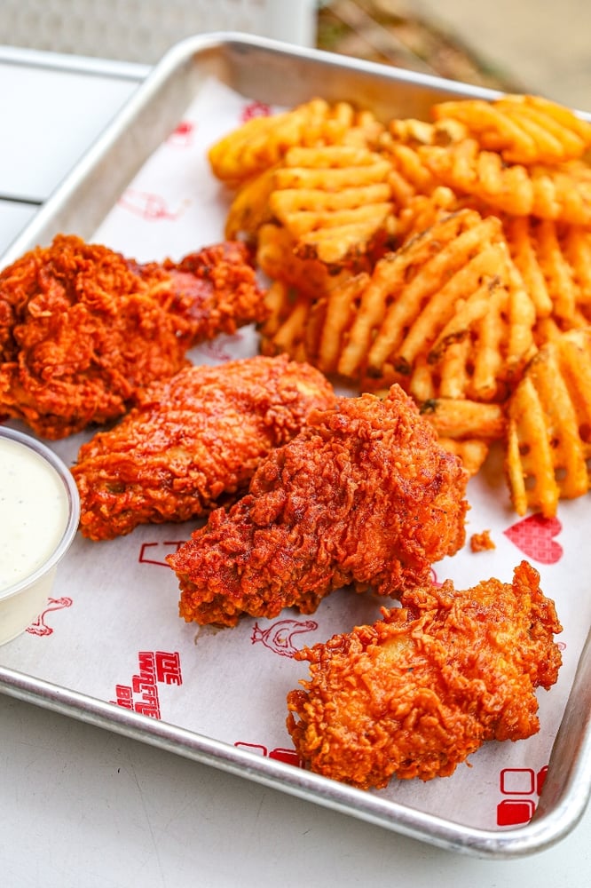 HOT Honey Wings and Waffle Fries