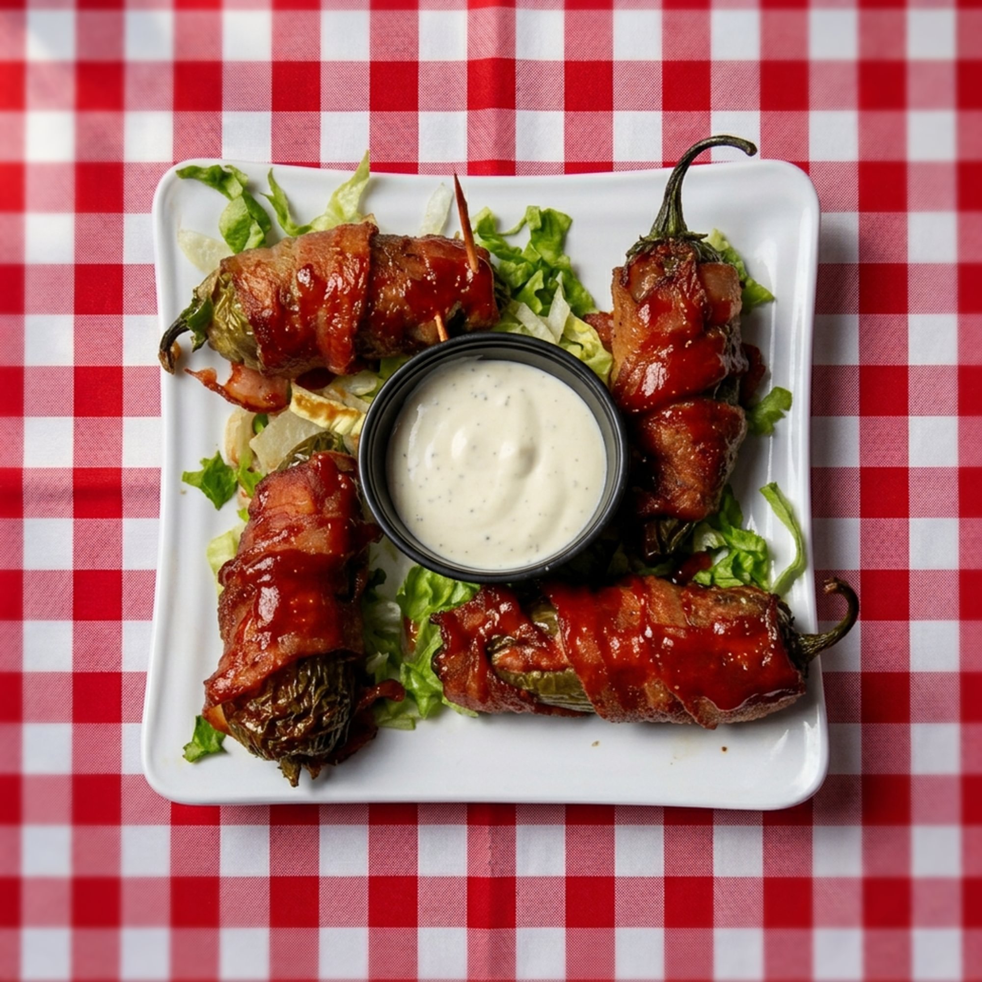 Bacon-Wrapped Smoked Brisket Jalapeños
