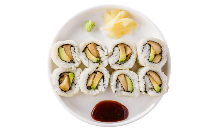 King Mushroom Avocado Roll