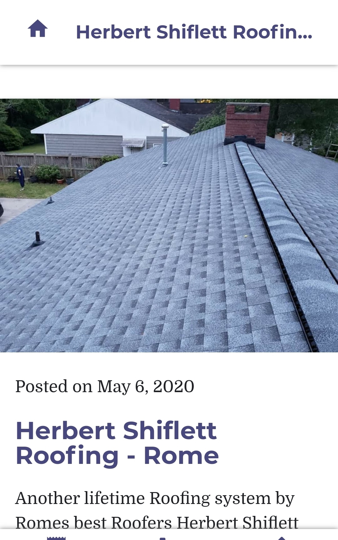 Herbert Shiflett Roofing - Rome Photo